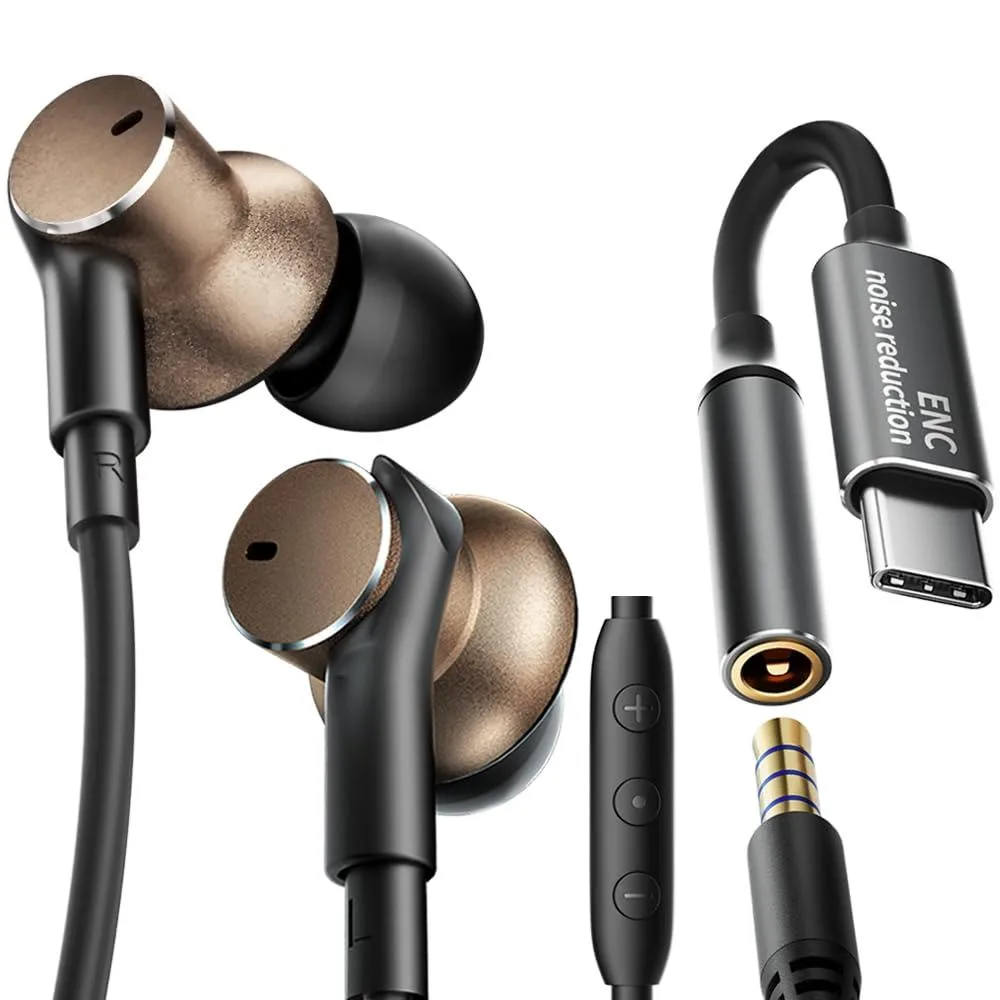  jechan CB08-800 Brown USB-C In-Ear Headphones — product photo