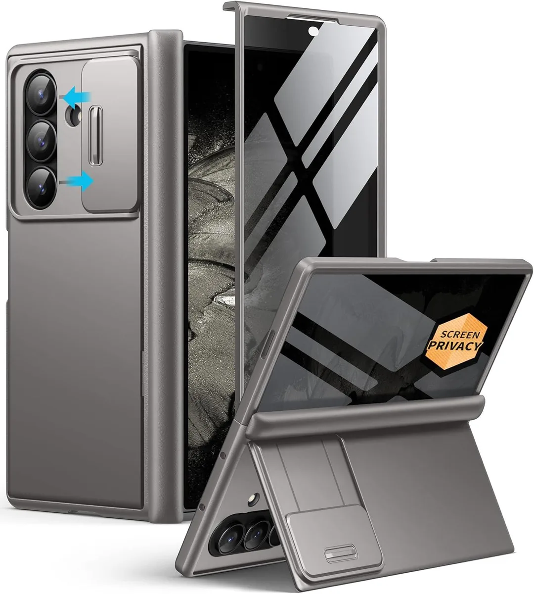 BFKK BFKK Z Fold 7 Case Privacy Screen Kickstand Slide Camera Cover Grey — product photo