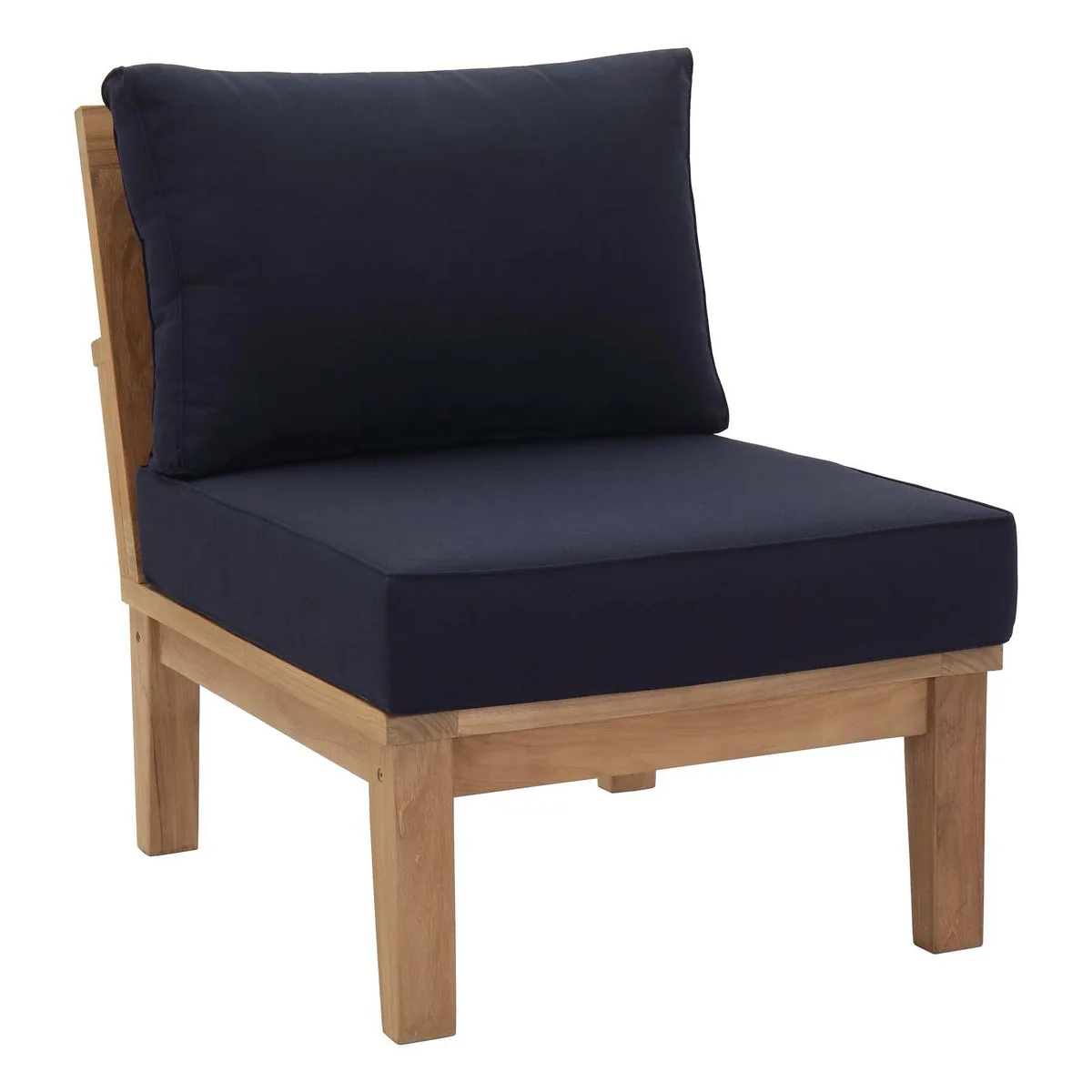 Modway Furniture Modway Furniture Marina Armless Outdoor Teak Sofa Natural Navy — product photo