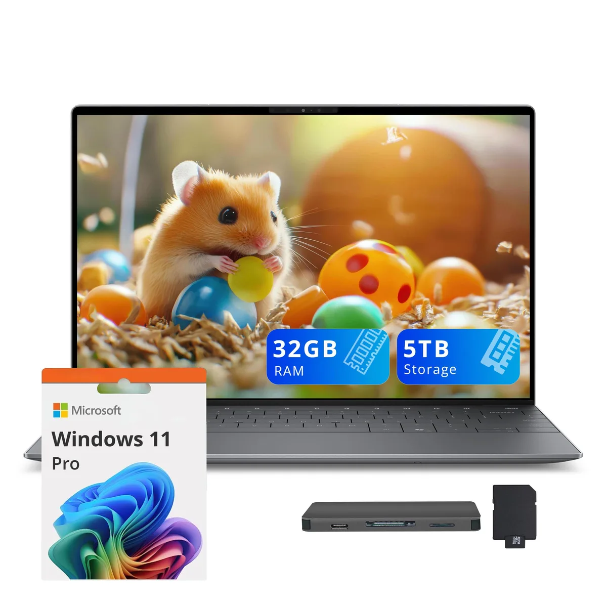 DELL DELL XPS 13 9345 13.4" FHD+ business laptop Snapdragon X Elite X1E-80-100 32GB DDR5 4TB SSD Graphite — product photo