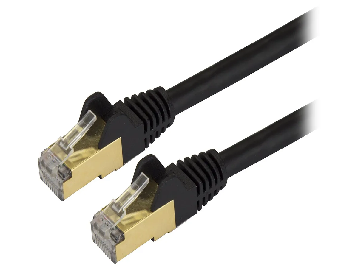 STARTECH STARTECH C6ASPAT20BK Cat6a Shielded Ethernet Cable 20 ft Black — product photo