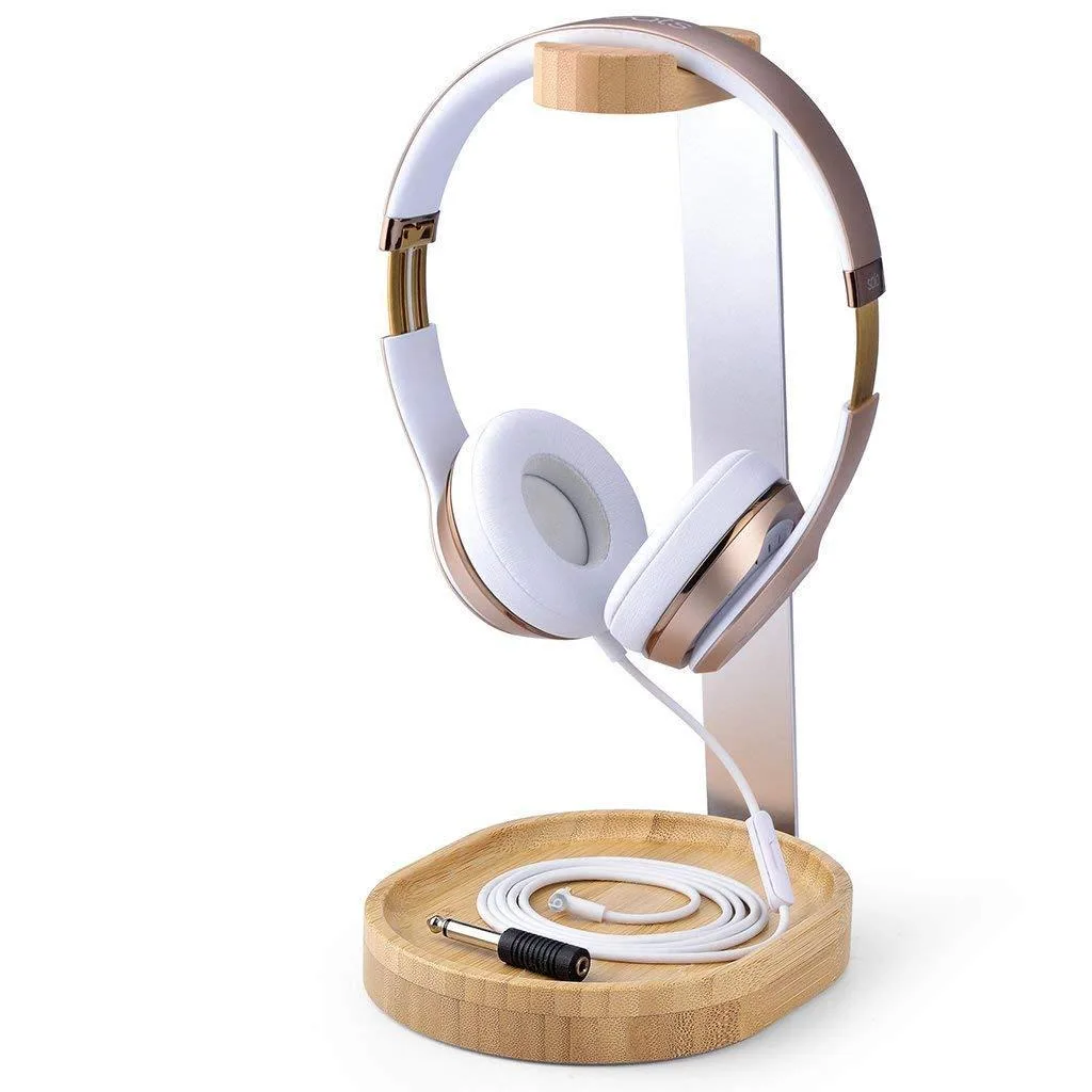  Avantree TR902 Wood &amp; Aluminum Headphone Stand 30.5 cm — product photo