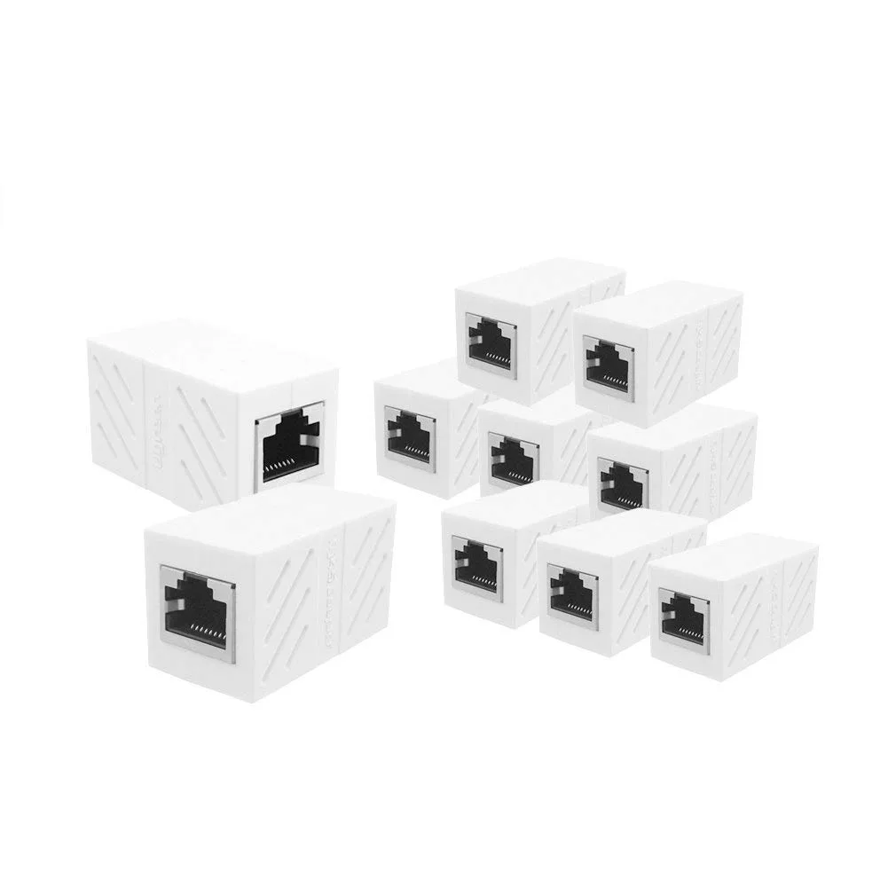 ESTONE ESTONE 10-Pack RJ45 Female to Female Network Connector White — product photo