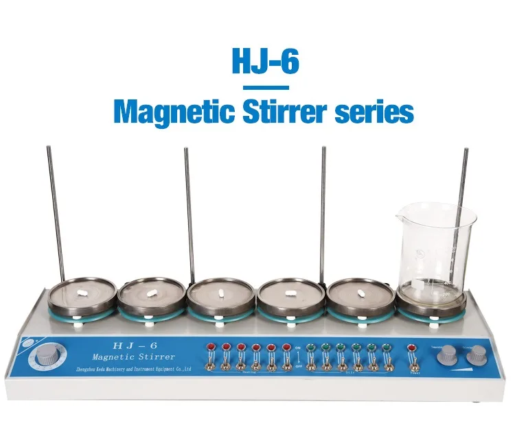 HNZXIB HNZXIB HJ-6 six-position heating magnetic stirrer laboratory supply — product photo