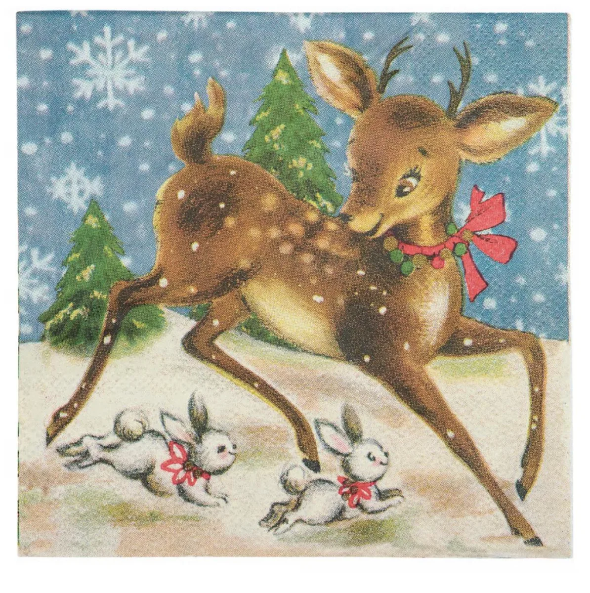 Primitives By Kathy Primitives By Kathy Retro Reindeer Stuffed Napkins 20pk — product photo