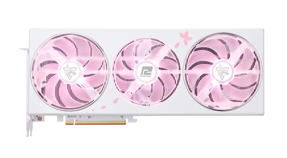 PowerColor PowerColor RX7800XT 16G-L/OC/SAKURA graphics card — product photo
