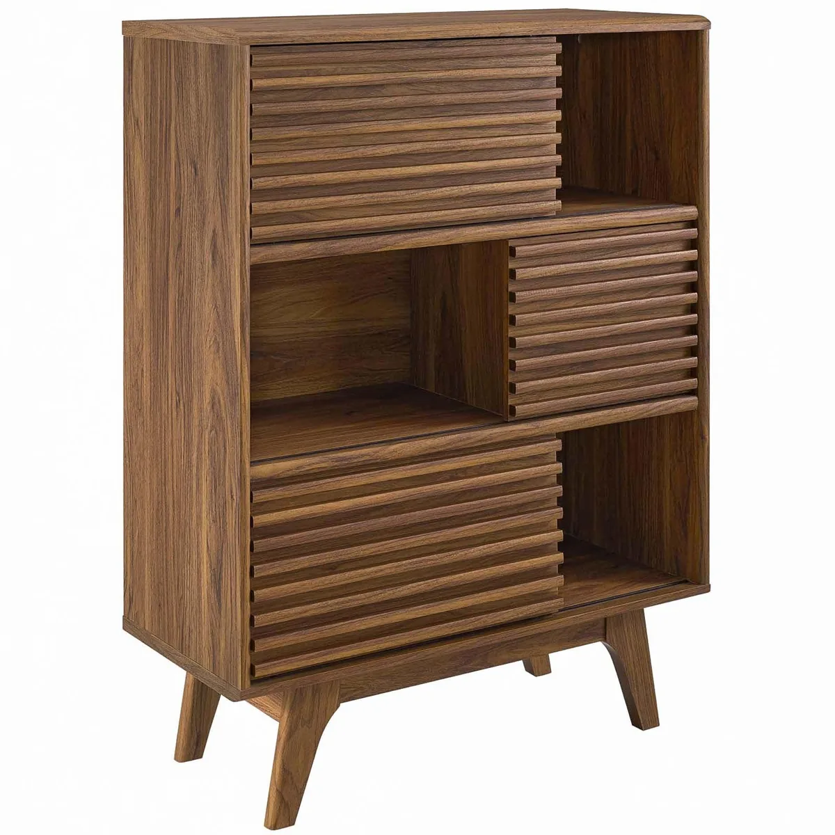 Modway Furniture Modway Furniture Render Three-Tier Display Cabinet Walnut 31x13.5x42in — product photo
