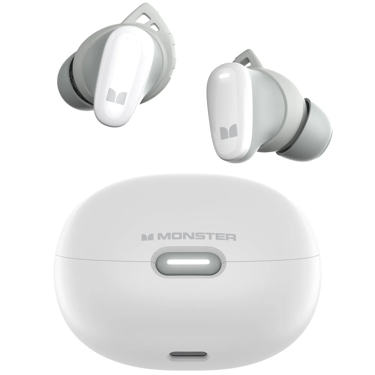  Monster N-Lite 206 Bluetooth 5.4 Earbuds White 25h — product photo