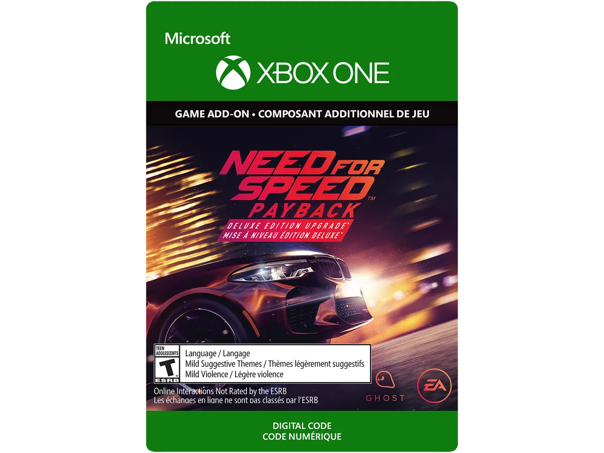 Electronic Arts Electronic Arts Need for Speed: Payback Deluxe Edition Upgrade Xbox One G3Q-00361 downloadable game — product photo