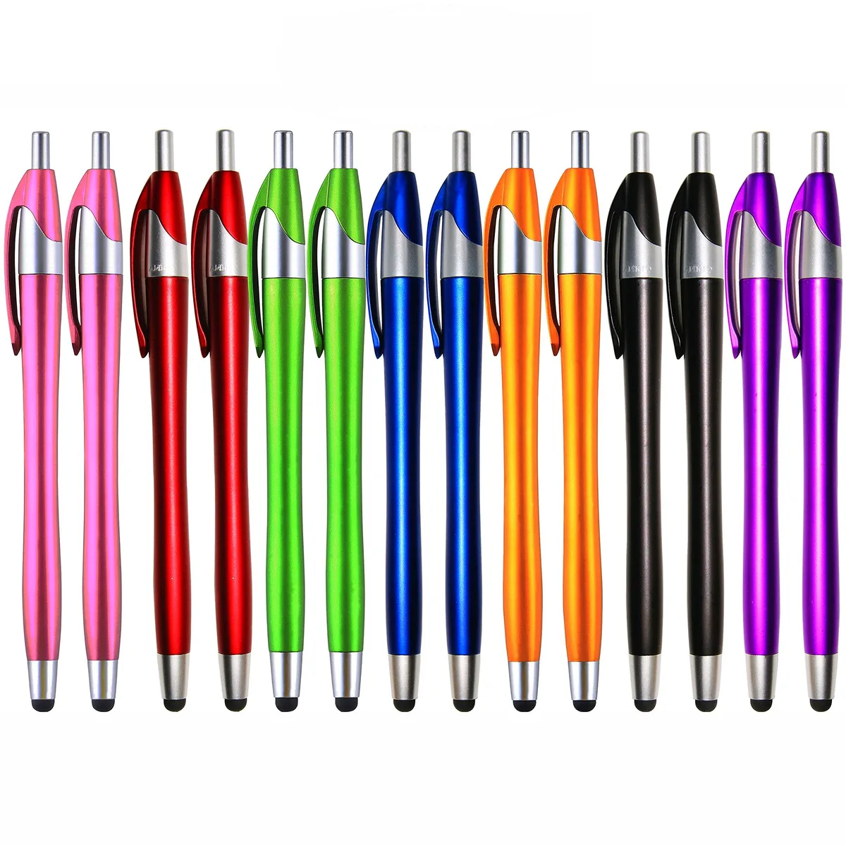 SKOLOO 2-in-1 Stylus Ballpoint Pen 14 Pack Multi-color — product photo
