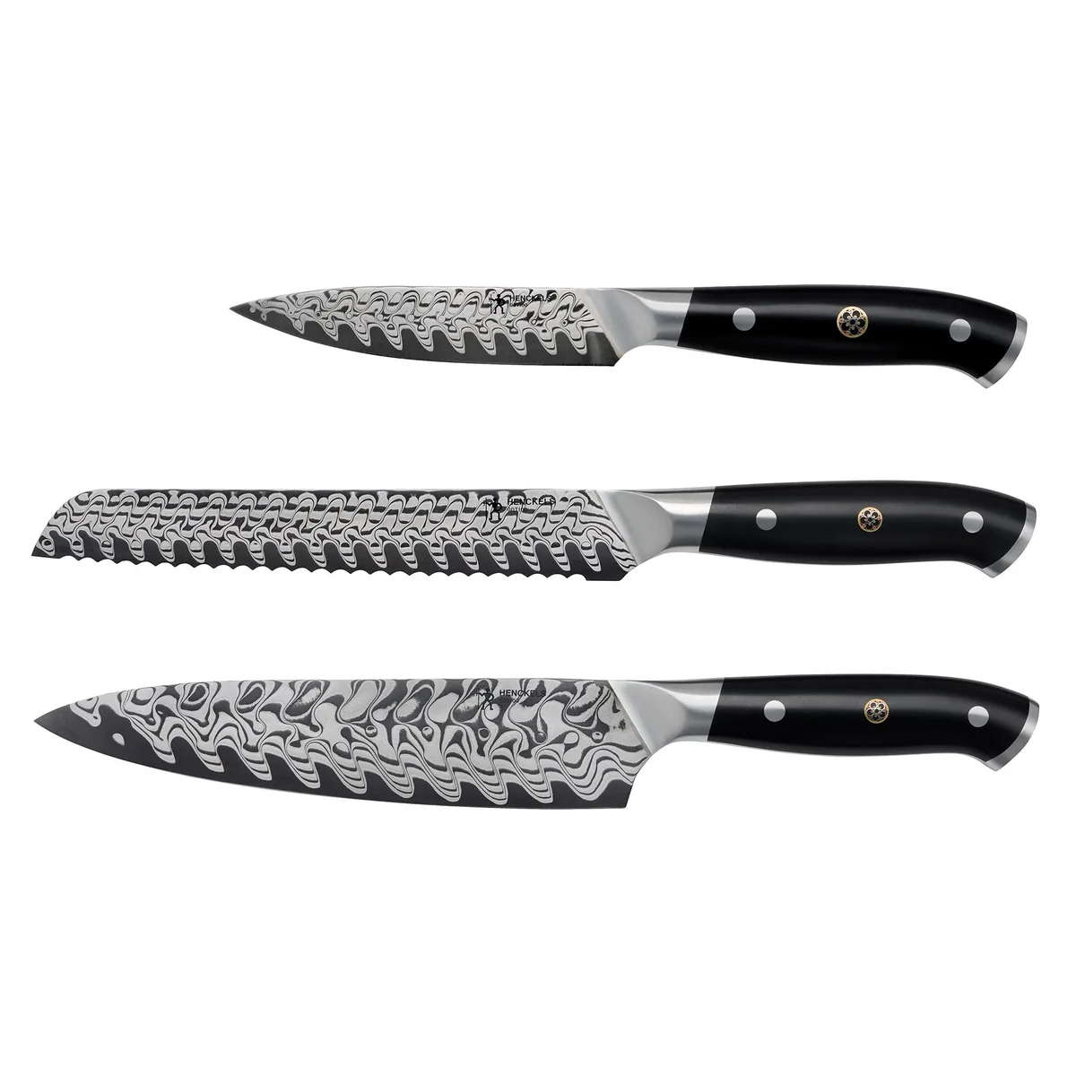 ZWILLING J.A. HENCKELS ZWILLING J.A. HENCKELS 1031074 Compass Damascus 3-pc Cutlery Set — product photo