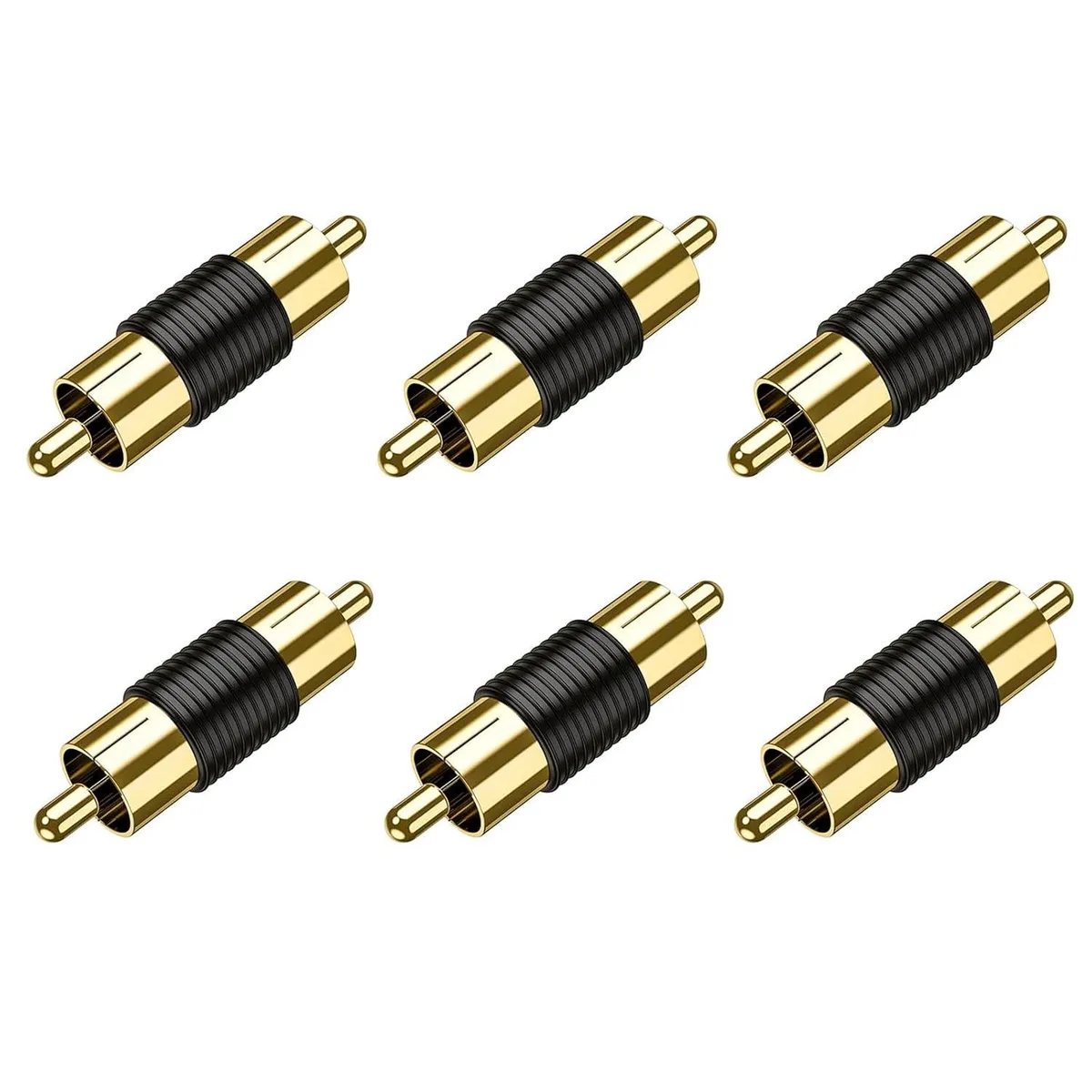 Boxwave Boxwave RCA Male-to-Male Coupler Gold-Plated 6-Pack audio adapter — product photo