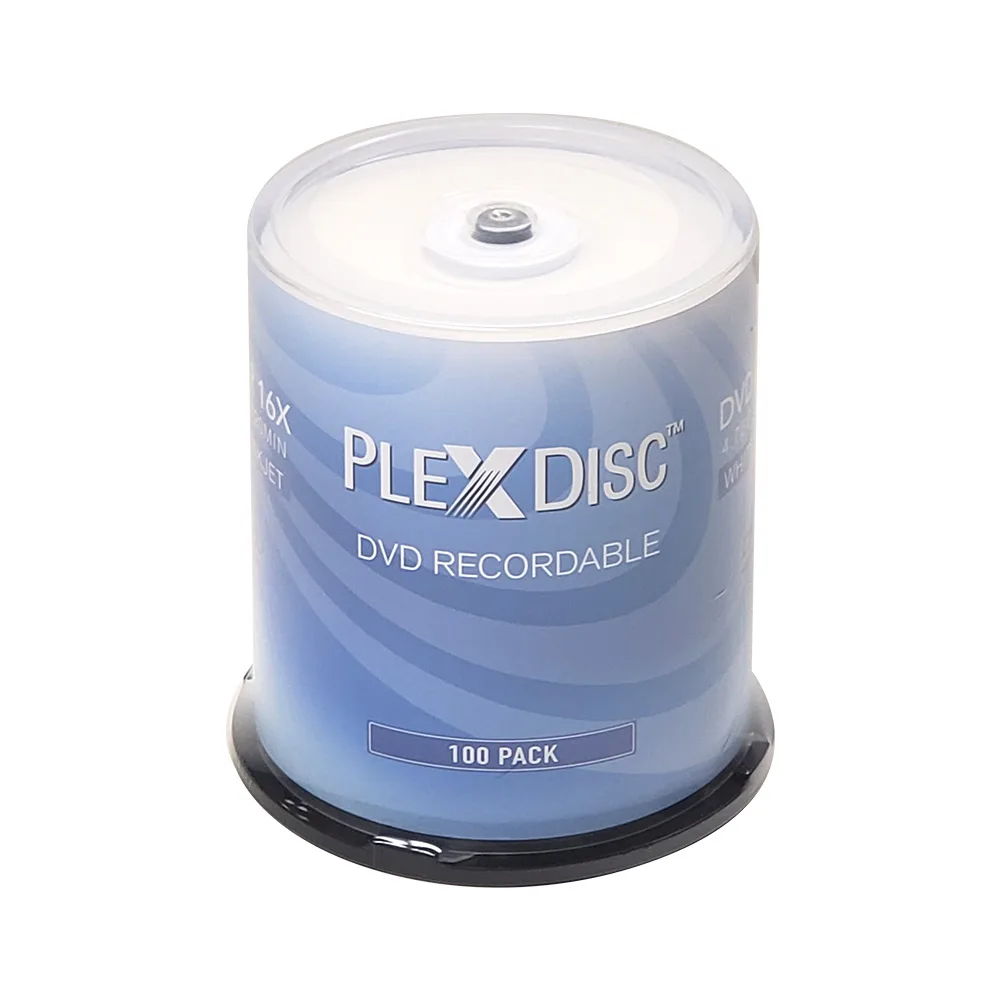 PlexDisc Inc. PlexDisc Inc. DVD-R 4.7GB 16x White Inkjet Printable Cake Box 100 discs — product photo