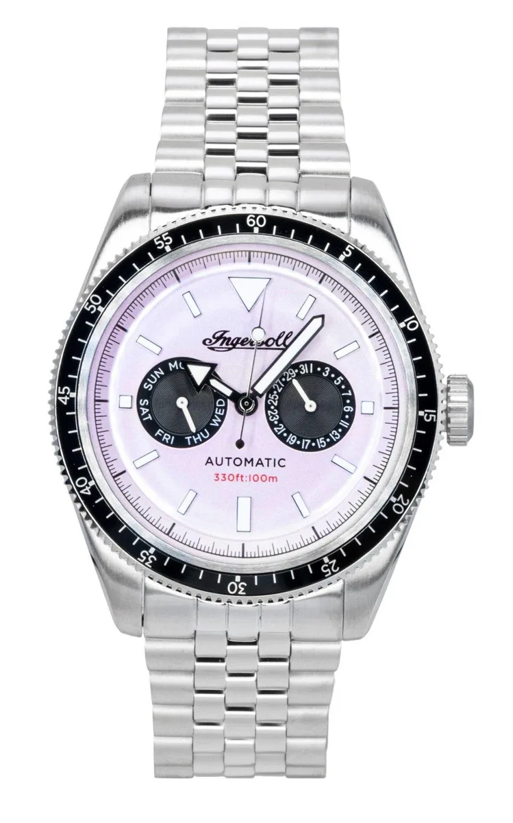 Ingersoll/Rand Ingersoll/Rand Outlaw I17201 Stainless Steel Pink Dial Automatic 43mm 50m Men's Watch — product photo