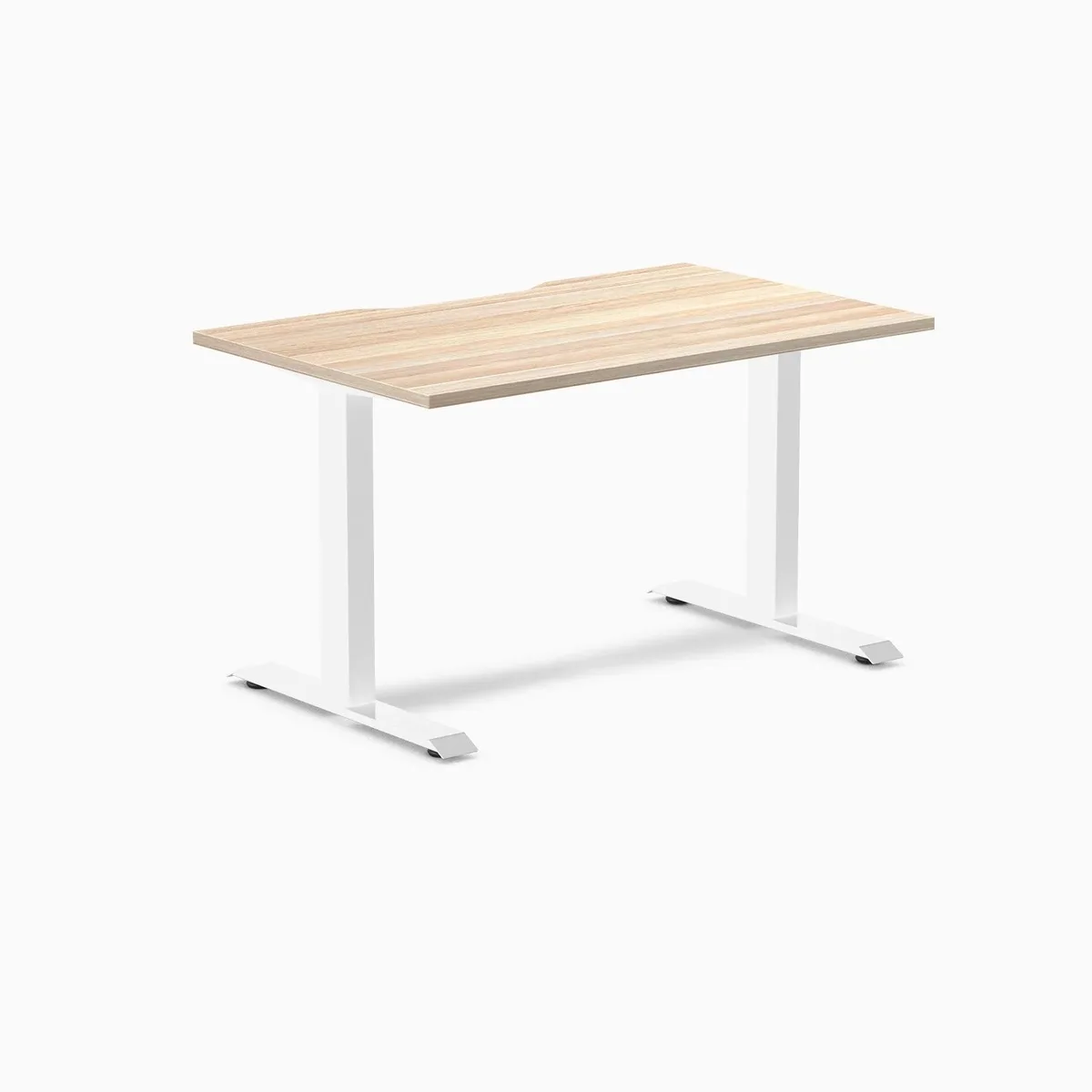 Desky Desky Zero Scalloped Laminate Desk Classic Oak White 47.2 x 29.5 in — product photo