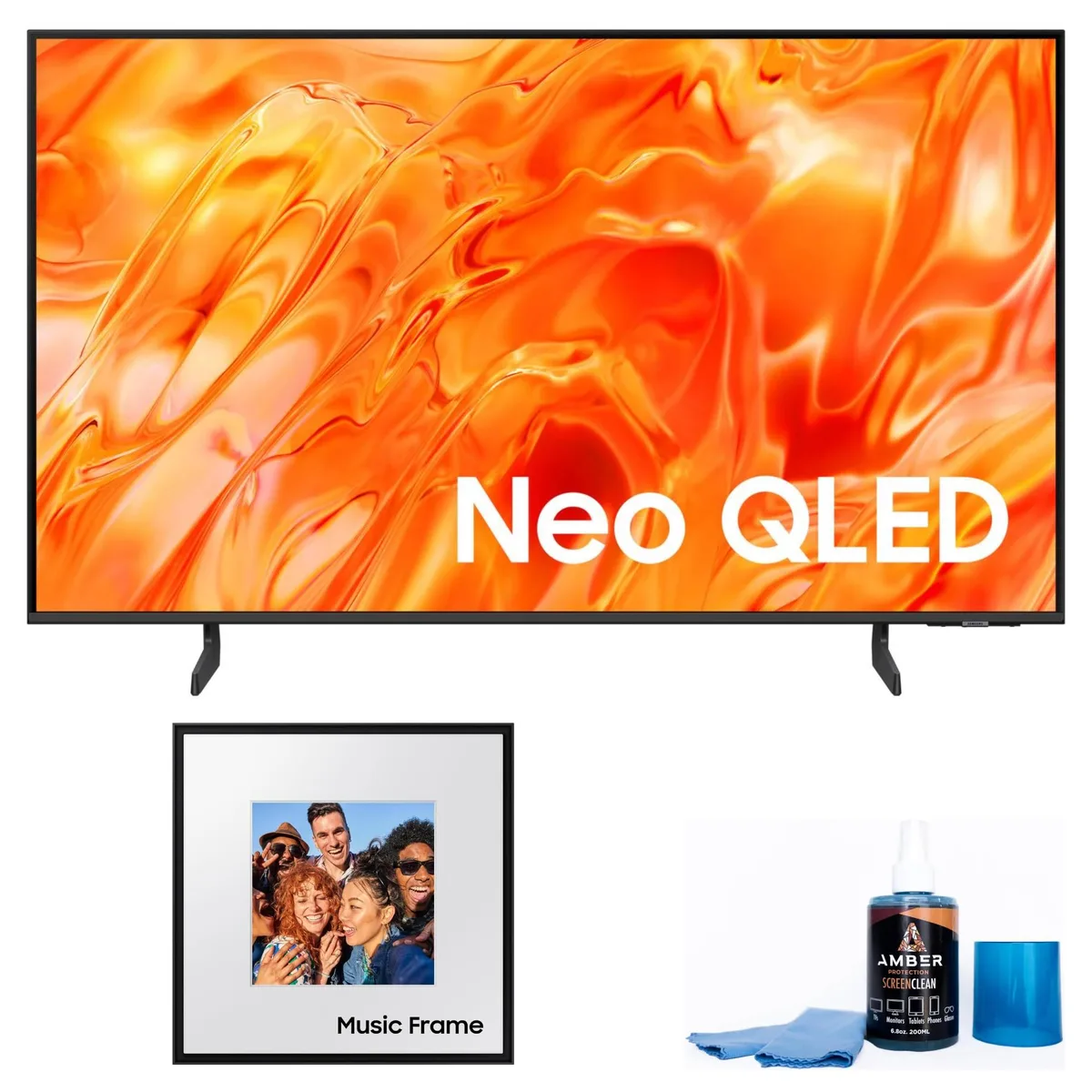SAMSUNG SAMSUNG QN43QN70HA 43" NeoQLED TV with HW-LS60D Photo Frame Speaker — product photo