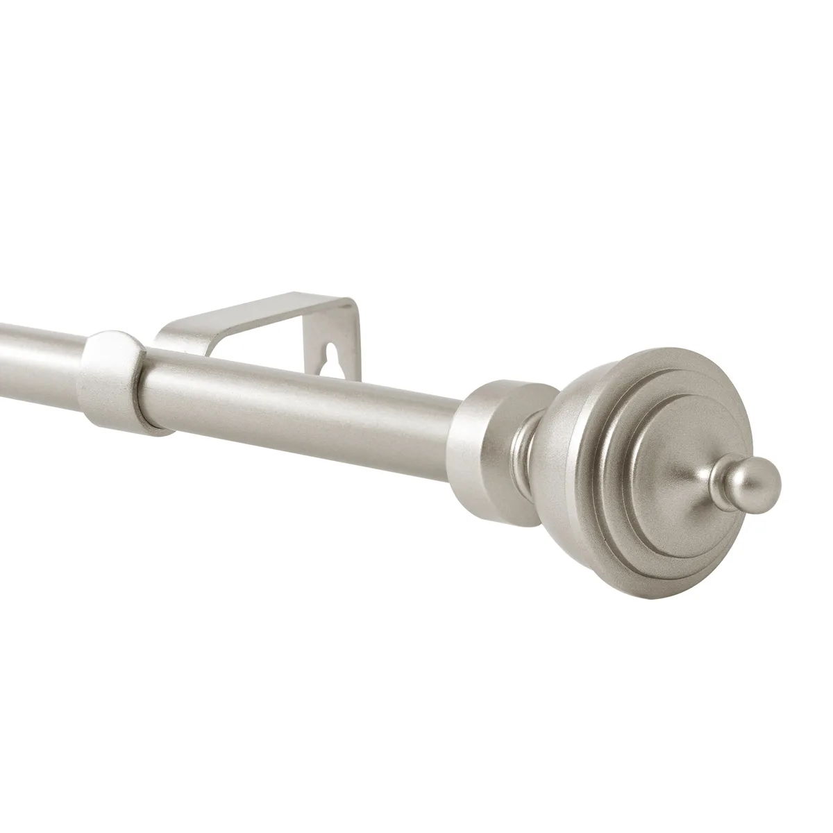 Not Avail Not Avail 5/8" Single Curtain Rod Royale Finials 28-48 Pewter — product photo