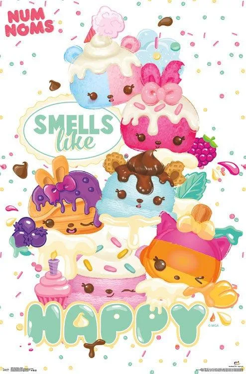 Num Noms Happy Poster Print 22 x 34 inches on heavy stock paper