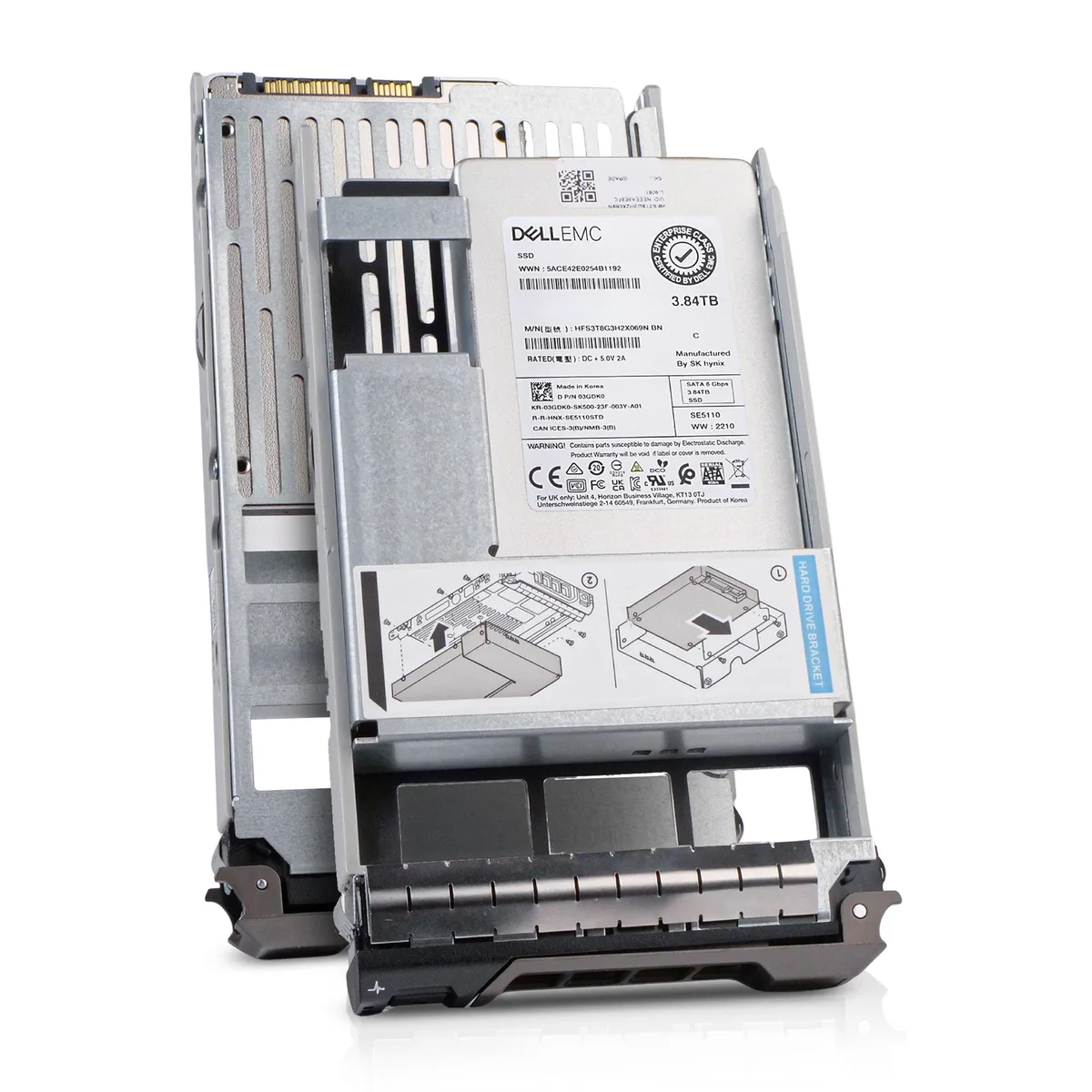 DELL DELL 03GDK0 3.84TB SATA enterprise SSD 2.5" hybrid tray — product photo