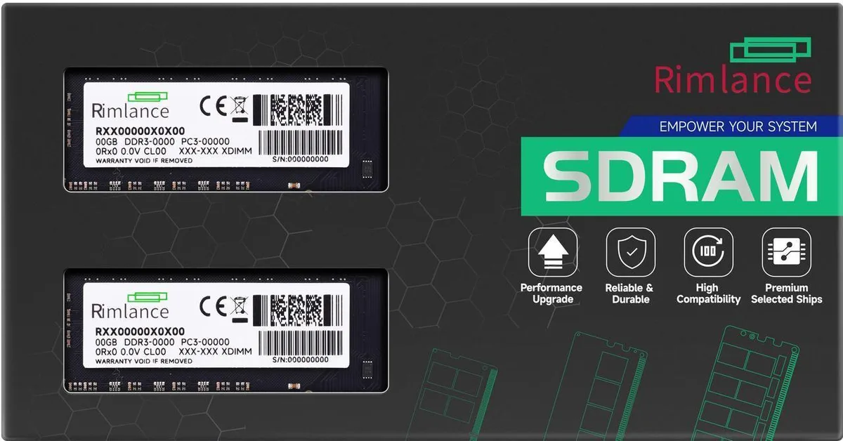 RIMLANCE RIMLANCE RUD10600LD8C2K8 8GB (2x4GB) DDR3 1333 PC3-10600 1.35V desktop RAM — product photo