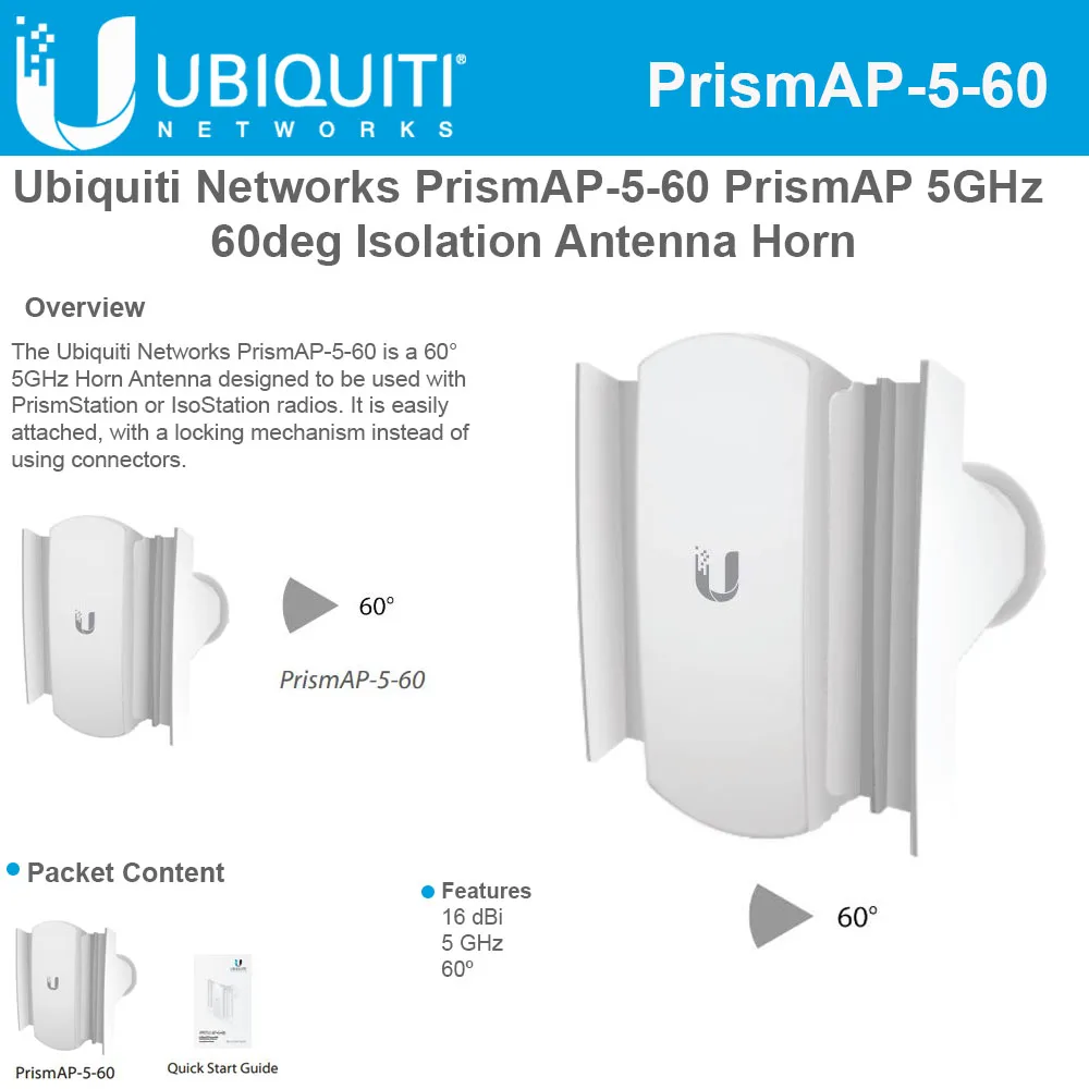 Ubiquiti Networks Ubiquiti Networks Horn-5-60 60° network antenna — product photo