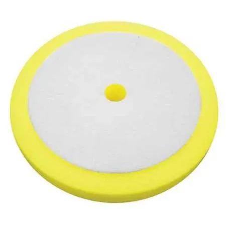 Yellow foam buffing pad 8 inch diameter hook and loop attachment