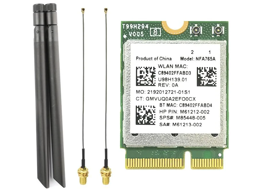 Corn Electronics Corn Electronics NFA765A WiFi 6E Tri-band M.2 Wi-Fi Adapter Bluetooth 5.3 — product photo