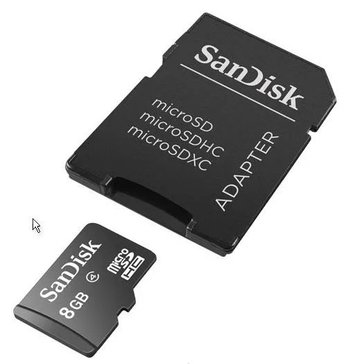 SanDisk SanDisk 8GB Class 4 microSDHC Card with Adapter — product photo