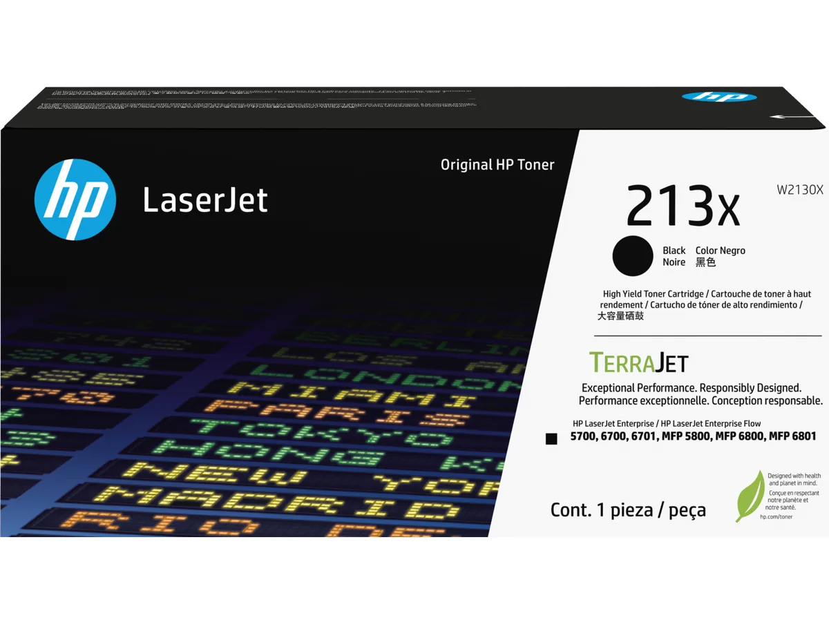 HP HP 213X TerraJet High Yield Black Toner W2130X 9000 pages — product photo