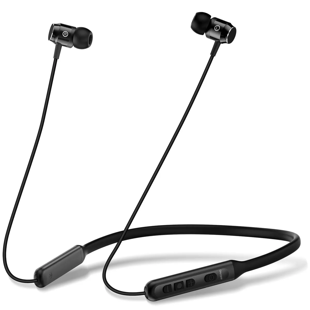 No Sew No Sew Neckband Bluetooth Headphones Black 10mm 35h 30g — product photo