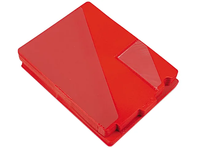 Smead Smead 61960 Out Guides with Diagonal-Cut Pockets, Poly, Letter, Red, 50/Box accessory — product photo