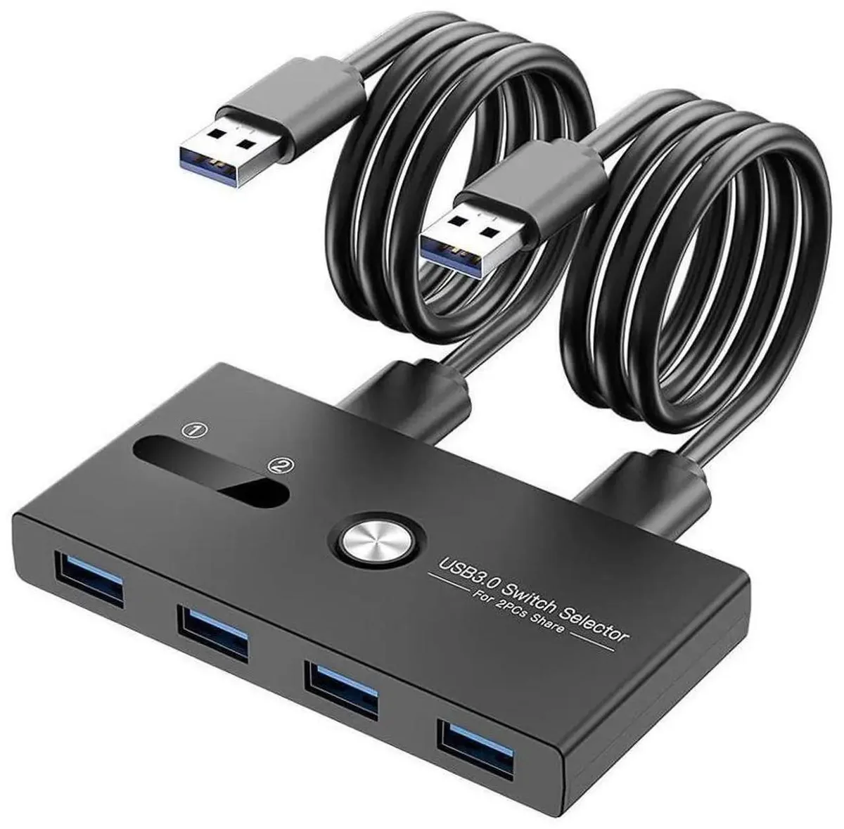 SMUGDESK SMUGDESK 4‑Port USB 3.0 KVM Switch with 2 Cables — product photo