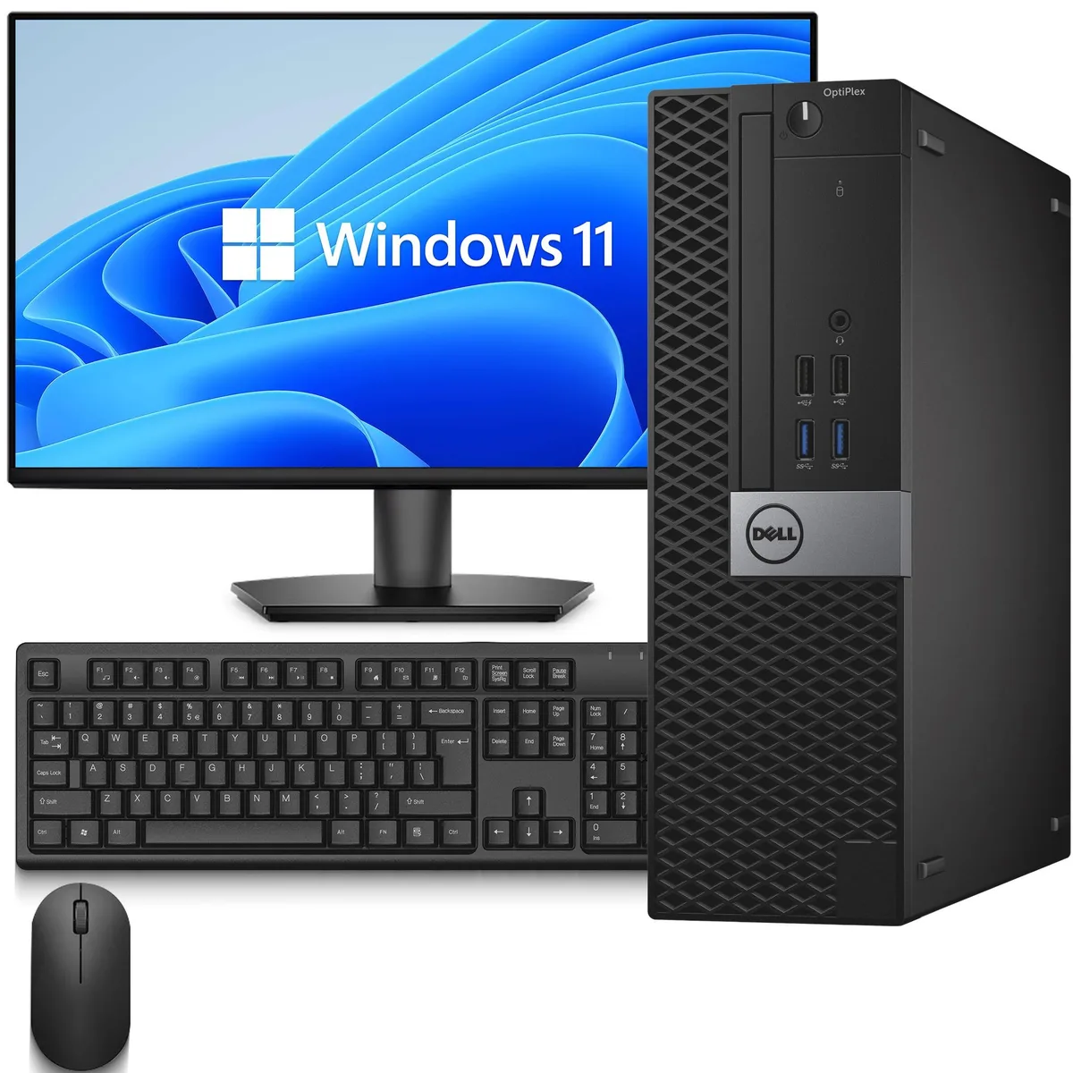 DELL DELL OptiPlex SFF i5-6500 32GB 500GB HDD Win11 Pro 24" Monitor desktop PC — product photo