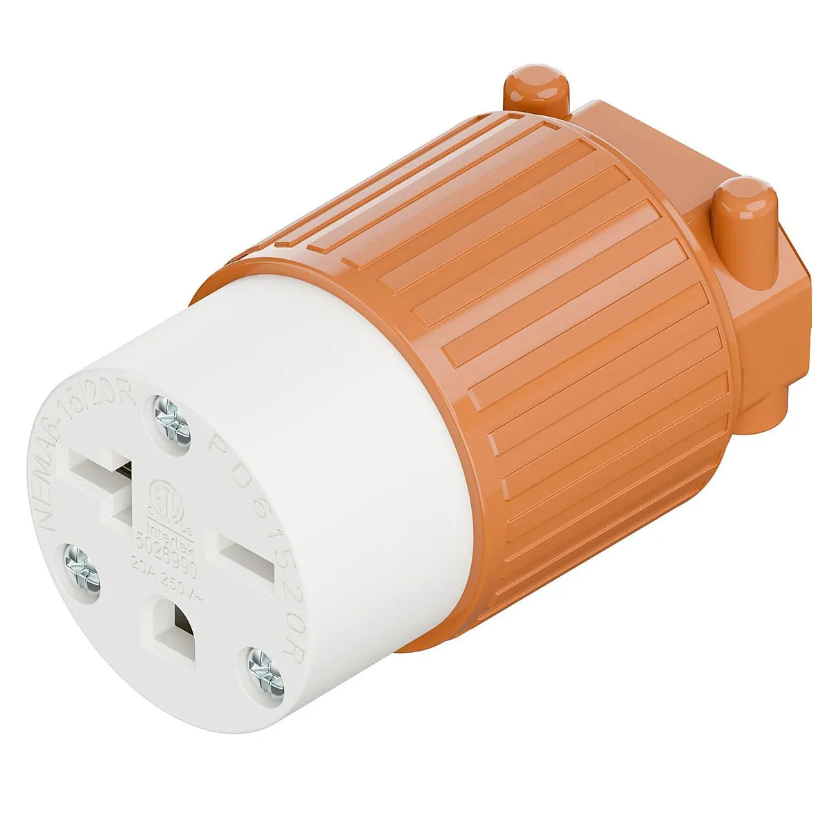 LORDWORLD LORDWORLD NEMA 6-15R/6-20R 2-in-1 Receptacle 15/20A 250V Orange — product photo