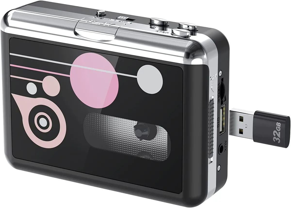 Rybozen Rybozen Cassette Player USB MP3 Converter Black — product photo