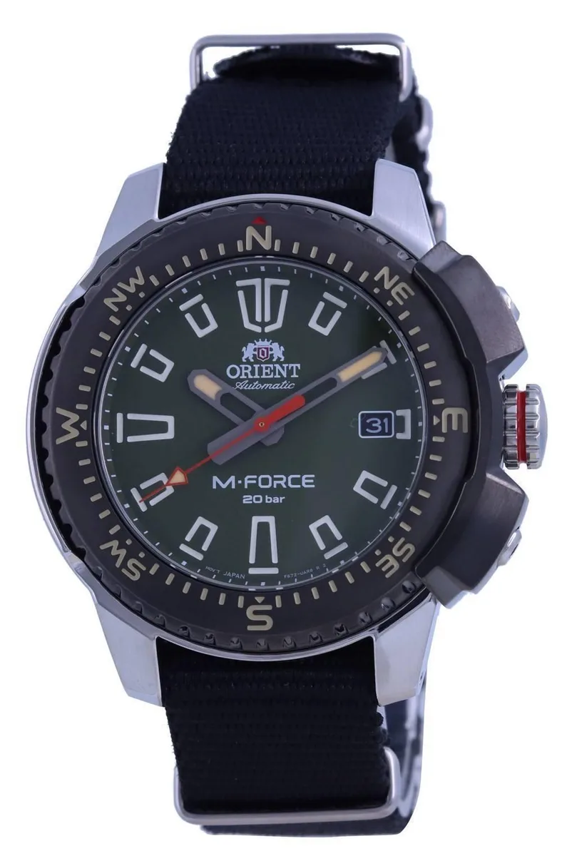Orient Orient M-Force RA-AC0N03E10B Green Dial Automatic Diver's Watch 200m — product photo