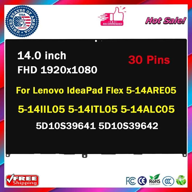 NUOLAISUN NUOLAISUN 14" LCD Touch Screen Display Assembly for Lenovo IdeaPad Flex 5 14ALC05 FHD 82LT — product photo