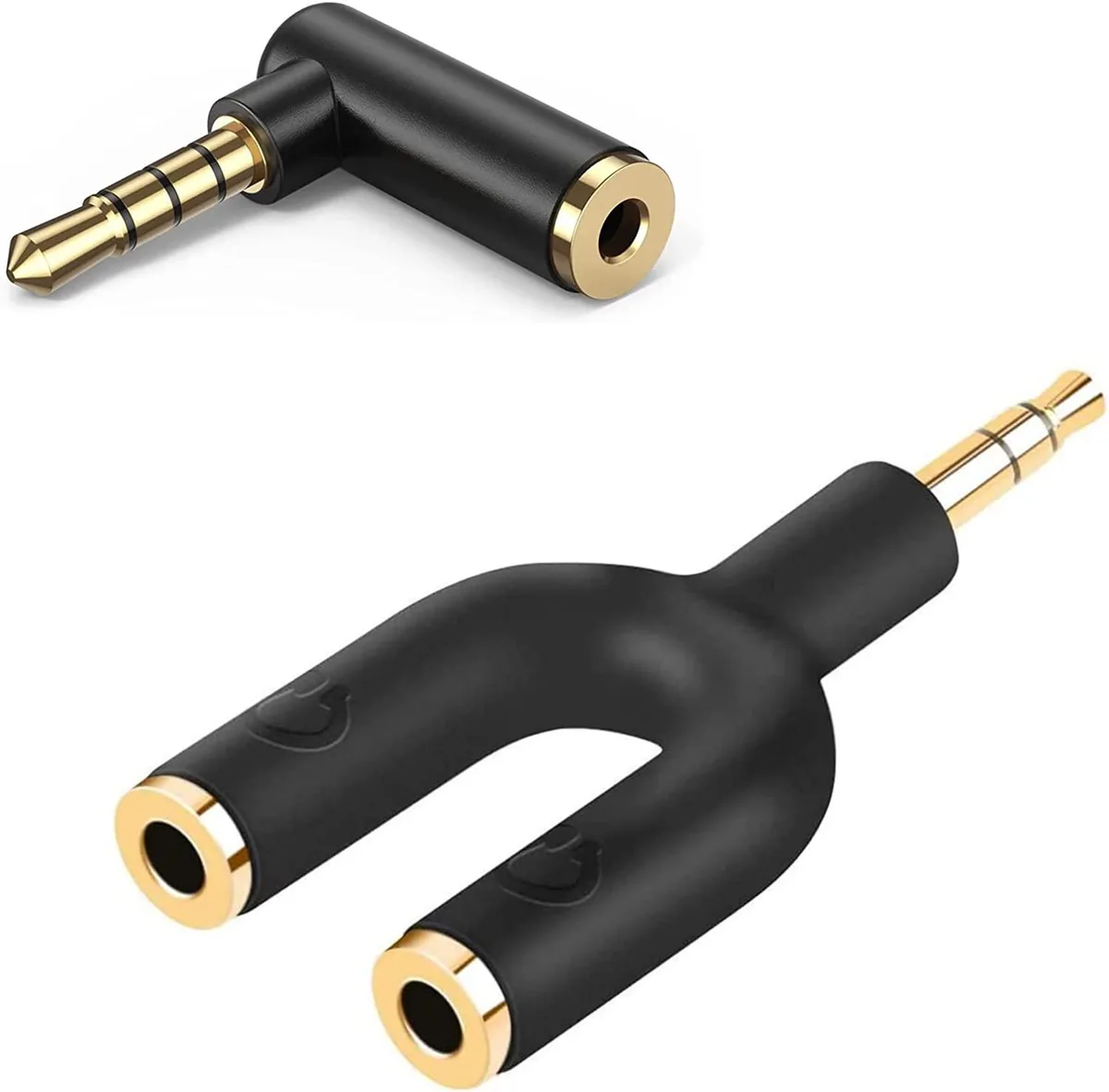 CableCreation CableCreation Headphone Splitter &amp; 90° 3.5 mm Adapter Bundle — product photo