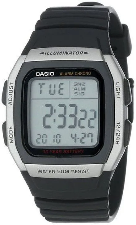 CASIO CASIO W-96H-1AV Digital Sports Watch Black Resin 50m Water Resistant 10 Year Battery — product photo