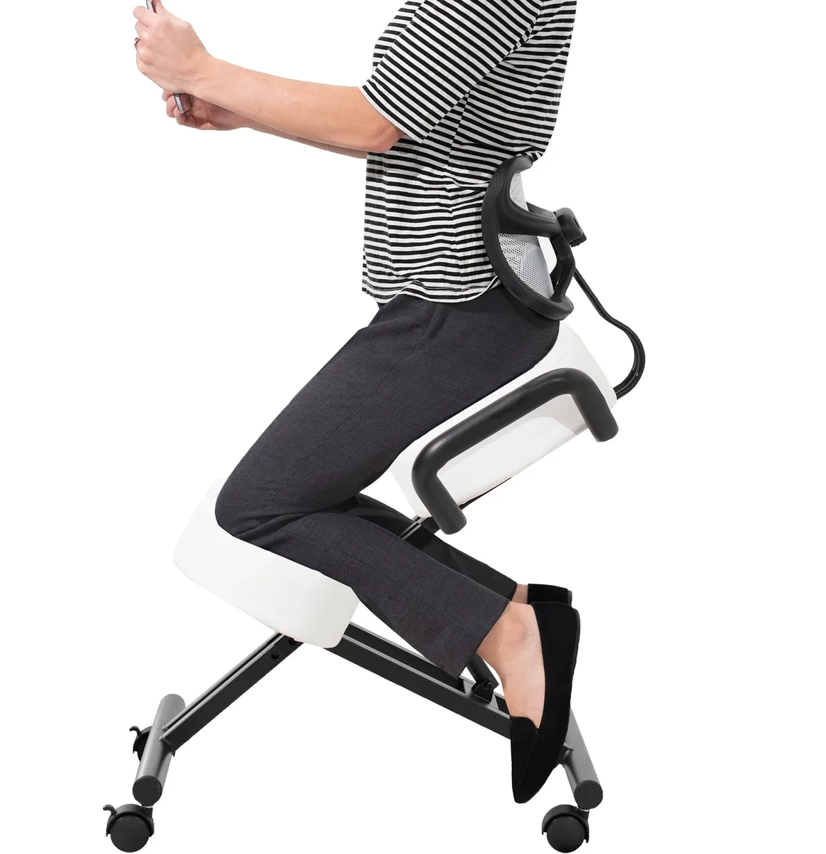 Dragonn Dragonn Ergonomic Kneeling Chair with Back Support White — product photo