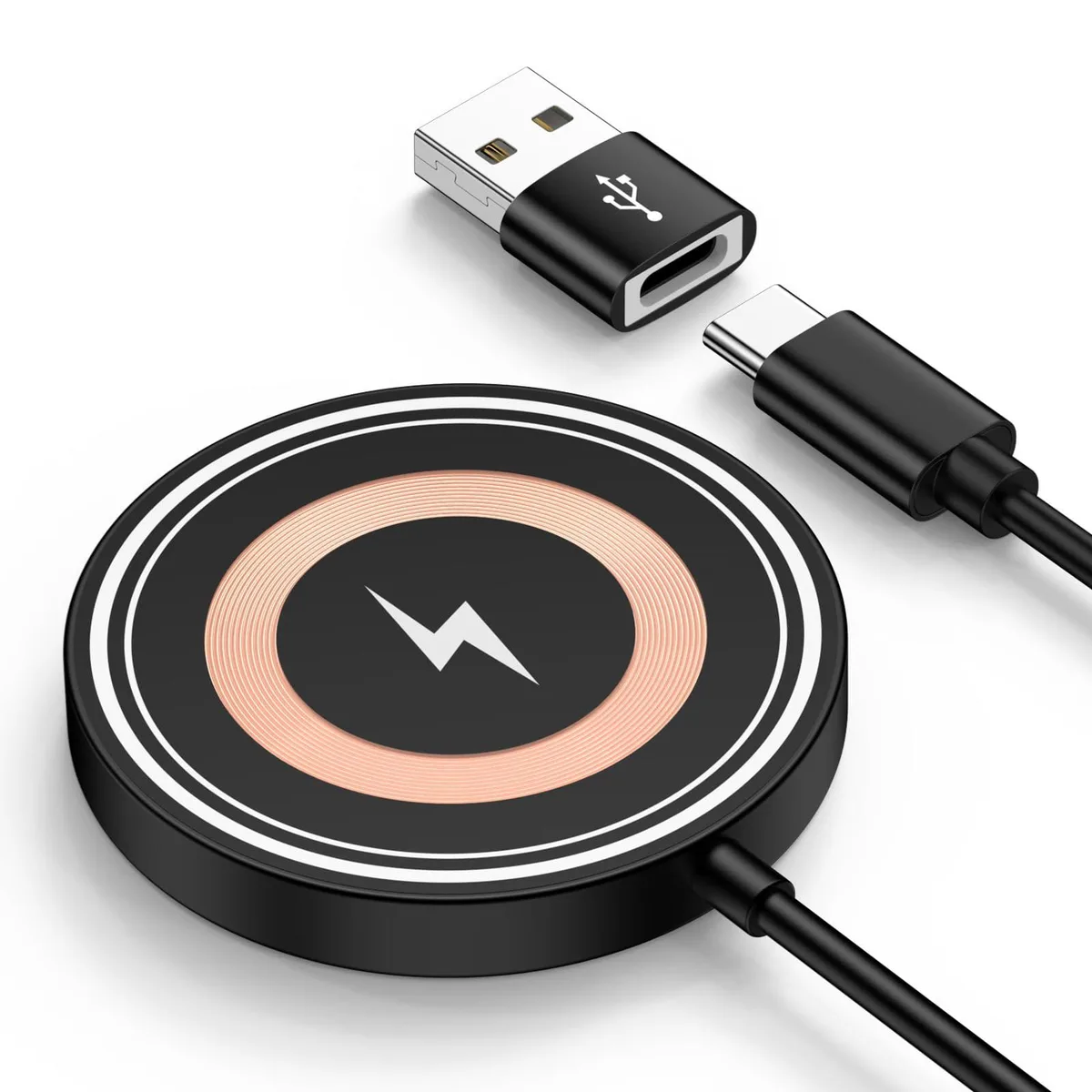 No Sew No Sew 15W Magnetic Wireless Charger Pad with 4ft USB-C Cable — product photo