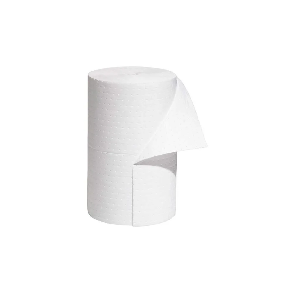 White perforated polypropylene absorbent roll 24 by 150 ft