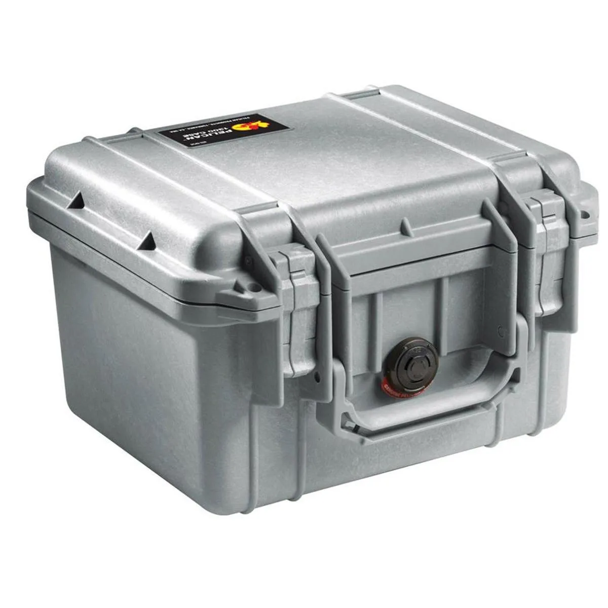 Pelican Products, Inc. Pelican 1300 Watertight Mini-D Hard Case with Foam Insert - Silver camera accessory — product photo