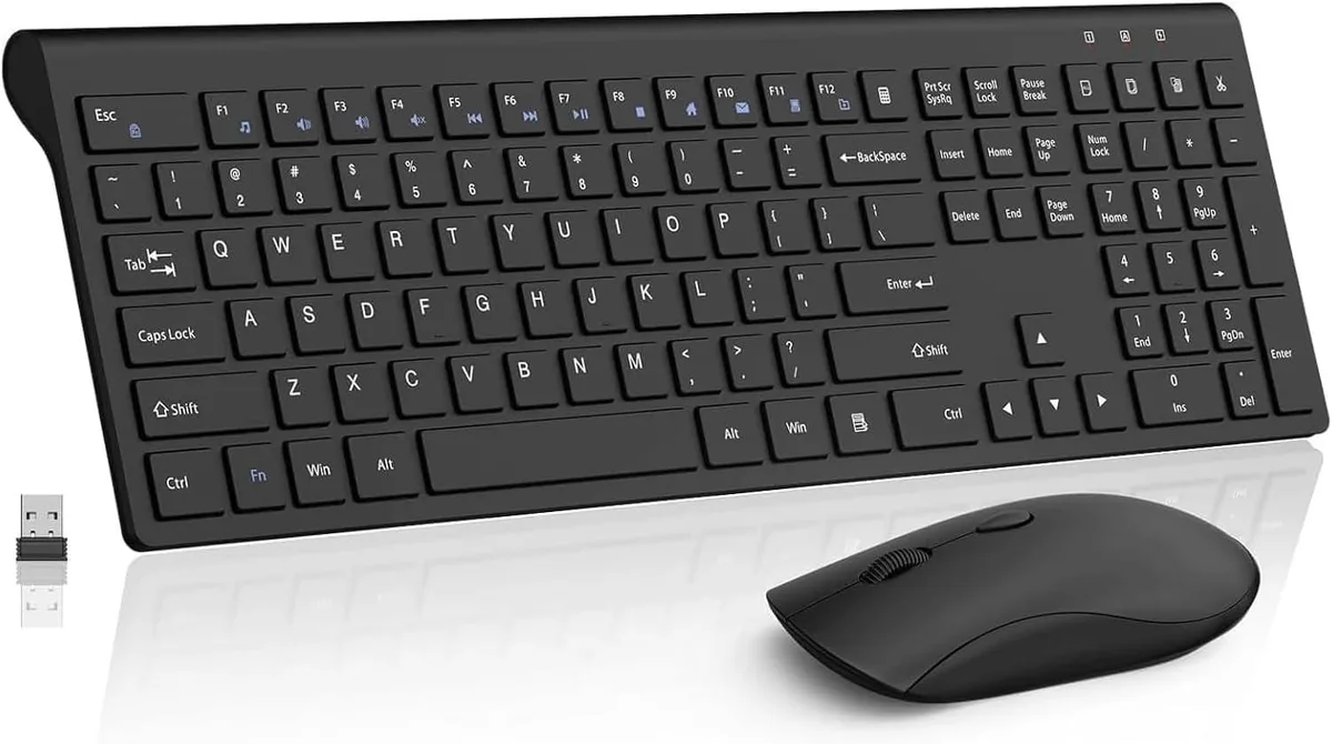 TUKO TUKO Wireless Keyboard and Mouse Combo Black 2.4G 2400 DPI 110 Keys — product photo