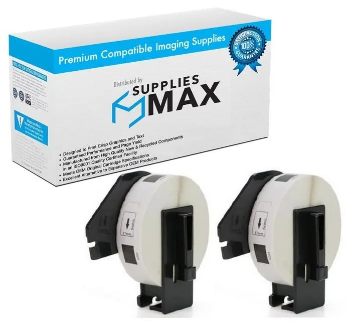 SuppliesMax SuppliesMax DK-1204 Label Tape 2-Pack 400 Labels — product photo