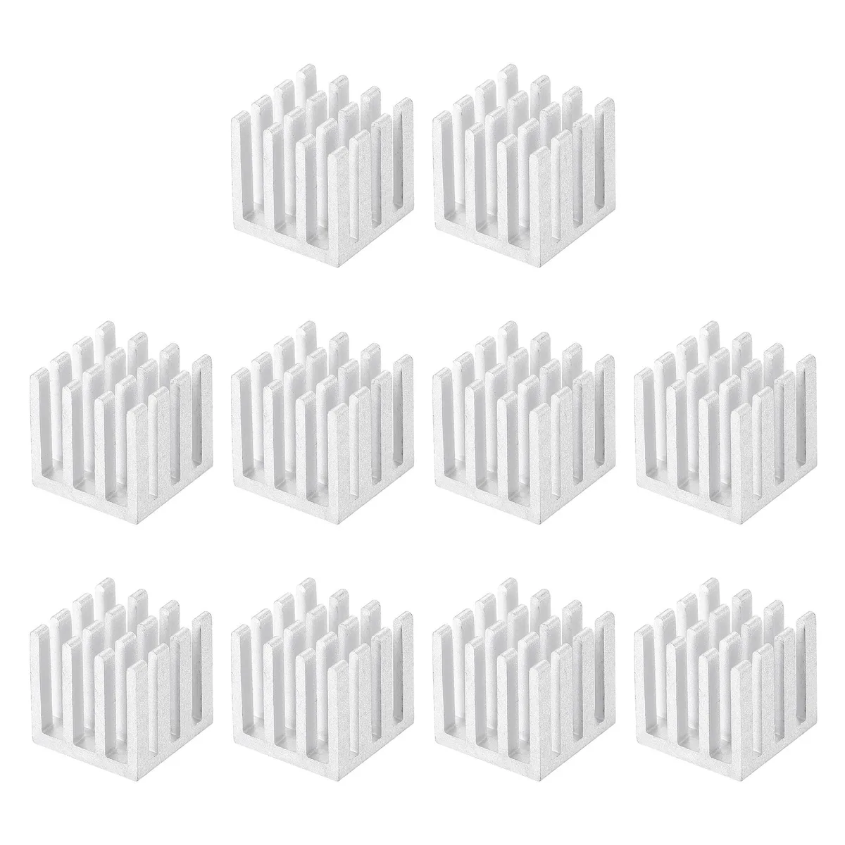 Unique-Bargains Unique-Bargains 14x14x14mm Aluminum Heatsink Silver Tone 10 Pcs — product photo