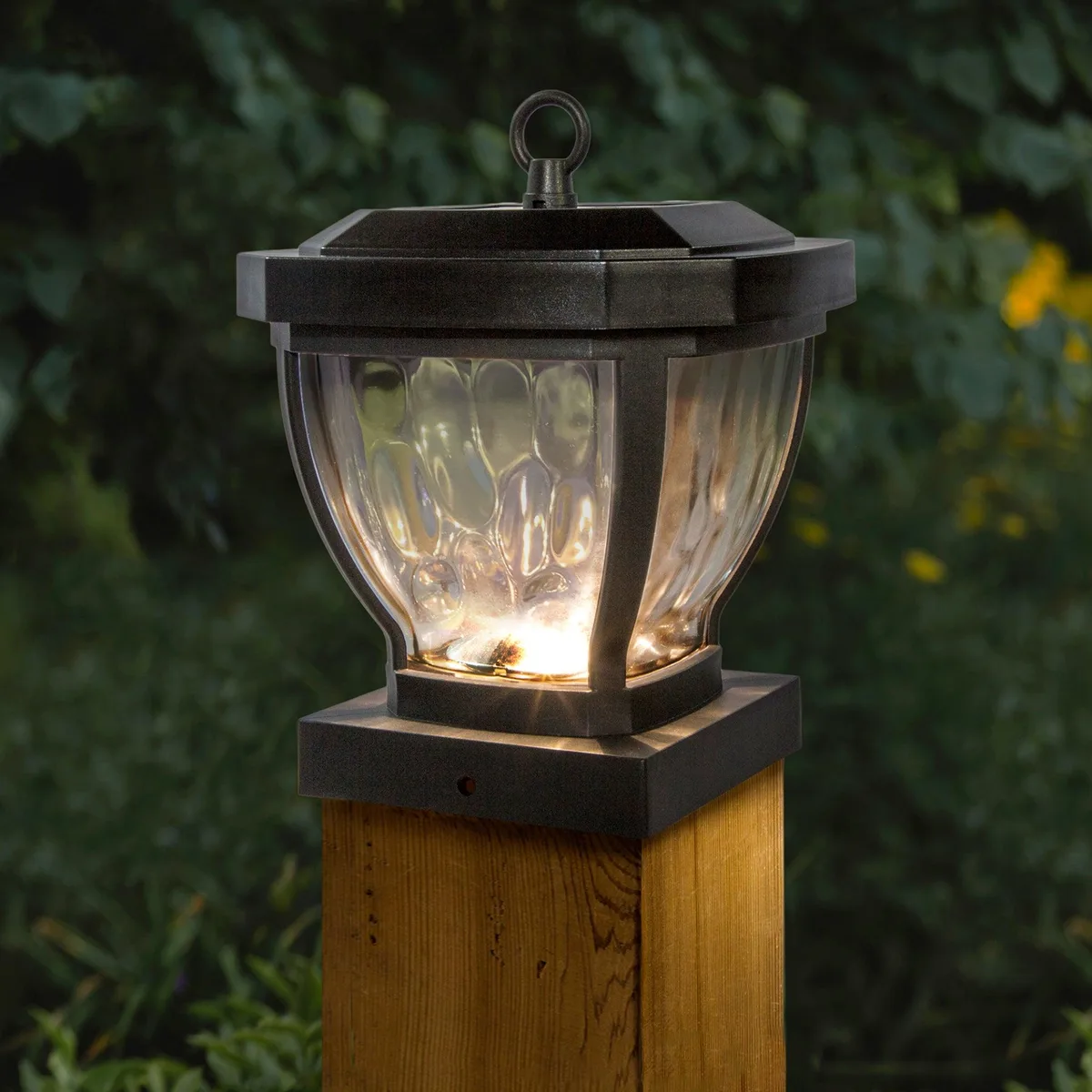 Classy Caps Mfg. Inc. Classy Caps 4x4 Dark Bronze Manchester Solar Post Cap 2 Pack 10 Lumens 2700-3200K — product photo
