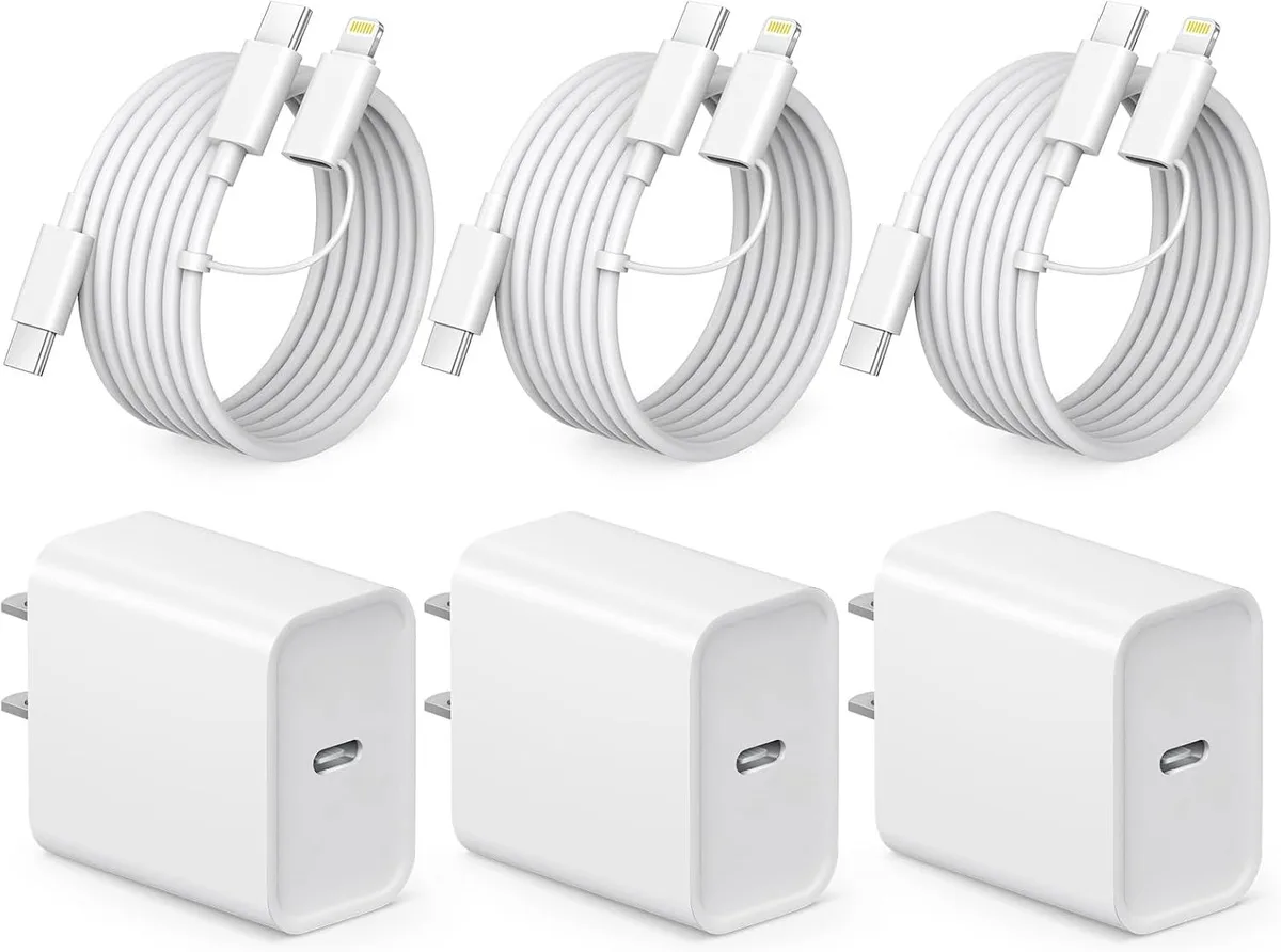 MCHOSE MCHOSE 3 Pack 20W USB-C Charger with 10ft Lightning Cable — product photo