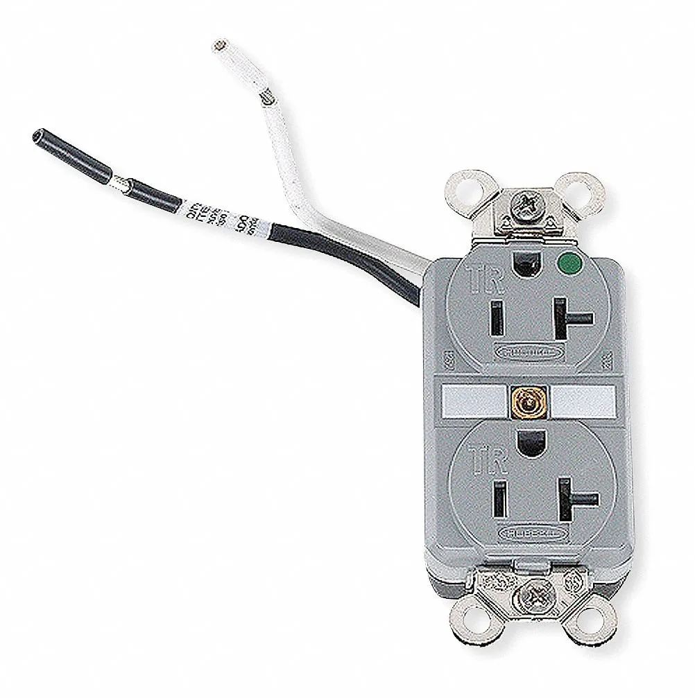 Hubbell Incorporated Hubbell Incorporated HBL8300SGGYA Straight Blade Receptacle 5-20R 20A Gray — product photo