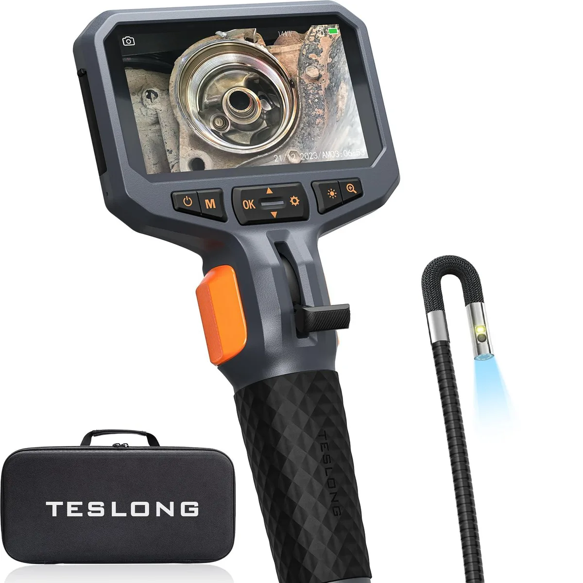 KEHIPI KEHIPI TD450SD85DL1.55 Two-Way Articulating Borescope 1.5m 4.5" IPS Dual Lens IP67 — product photo